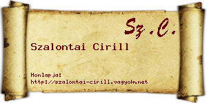 Szalontai Cirill névjegykártya